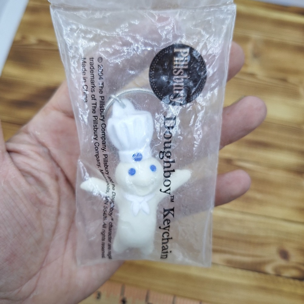 Pillsbury Doughboy Vintage Pop N Fresh Keychain - 2004 SEALED‎ PACKAGING
